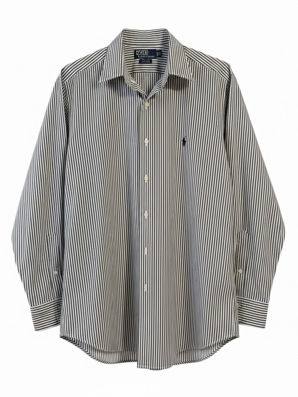 Ralph Lauren Black & White Vertical Stripe Dress Shirt